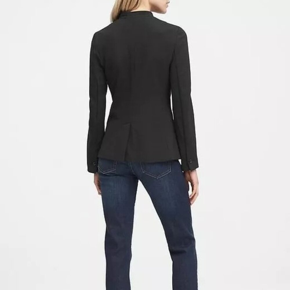 NEW Banana Republic Unstructured Stretch Ponte Blazer 0 - Picture 2 of 6